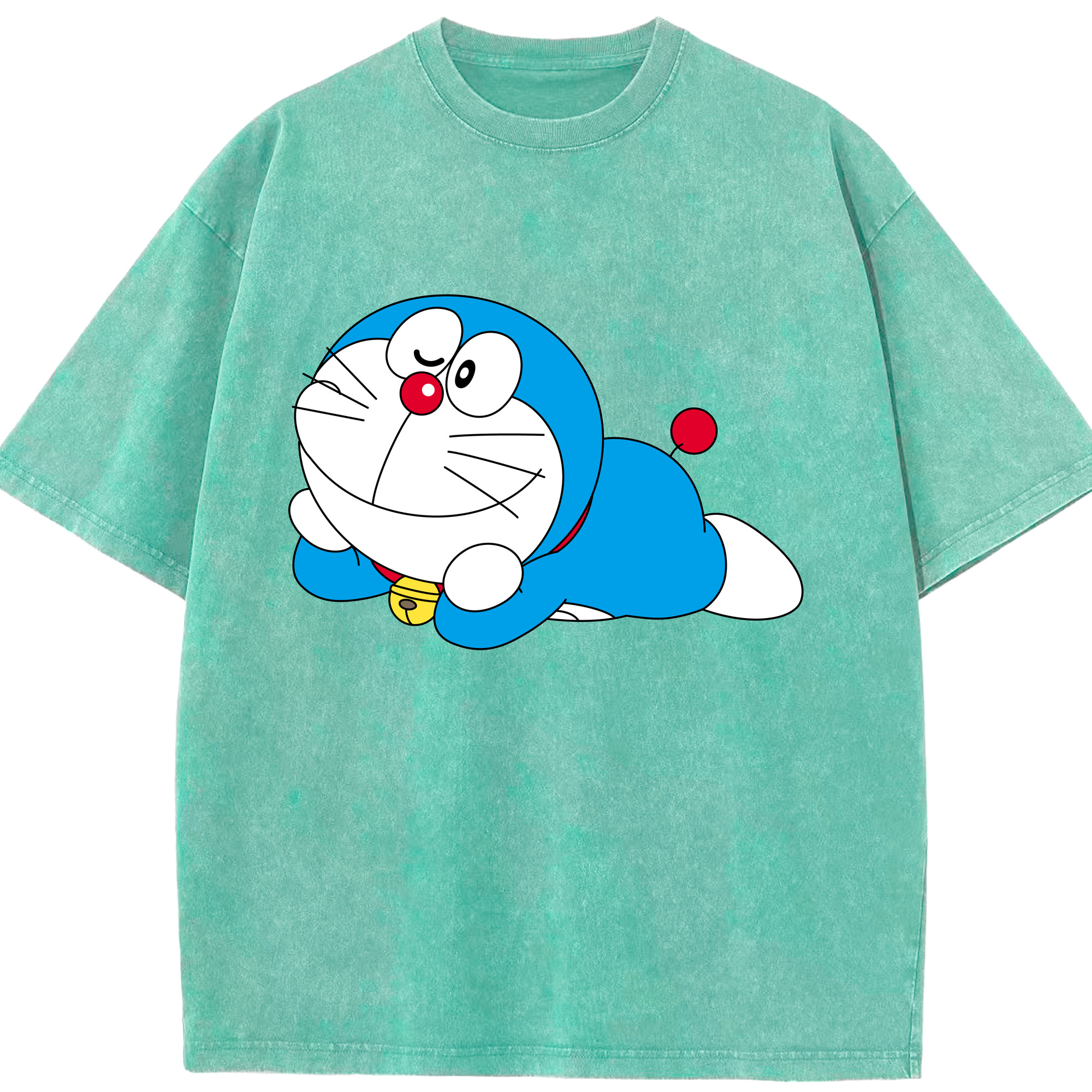 （画像用） ドラえもん Doraemon 綿100% ヴィンテージ風 半袖Tシャツ（フロントプリント）
